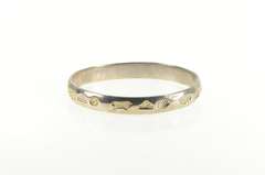 Sterling Silver South American Stamped Pattern Bangle Bracelet