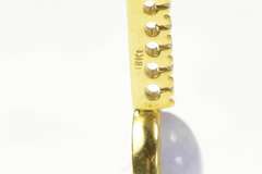 18K Yellow Gold Lilac Jade Diamond Bar Drop Dangle Statement Earrings