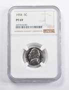 PF69 1954 Jefferson Nickel NGC