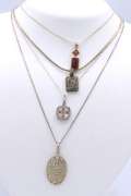 Goup Lot of 4 Sterling Silver Necklaces