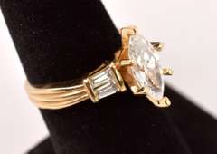Marvelous CZ Ring in 14K Yellow Gold