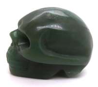 Handcrafted Green Jade Skull