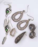Group Lot of Vintage Sterling Silver Earrings
