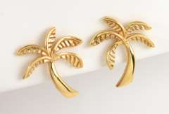 14k Palm Tree Earring & Pendant Suite
