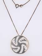 Vintage Sterling Silver Pendant on Chain Necklace