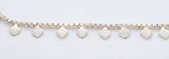 Vintage Sterling Silver Heart Shaped Charms Anklet