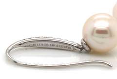 New Gabriel & Co Diamond and Pearl Dangle Earrings