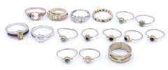 Group Lot of Vintage 925 Sterling Silver Rings