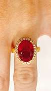 22kt Gold Plated Gemstone Cocktail Ring