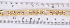 18KT Yellow Gold Figaro Chain Bracelet