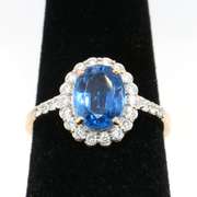 Delightful Sapphire and Diamond 14kt Ring