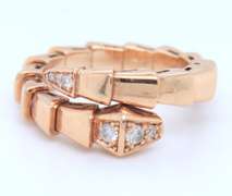 Fabulous 18kt Rose Gold Coiled Snake Ring