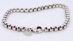 Tiffany & Co Sterling Silver Venetian Box Link Bracelet