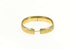 Gold Filled Scroll Engraved Retro Statement Bangle Bracelet