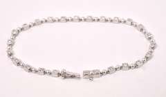 Dazzling Diamond Bead Style Bracelet in 14K White Gold