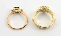 Sweet 2 Piece Set with Heart Shaped Sapphire