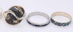 Lot of 4 Vintage 925 Sterling Silver Rings