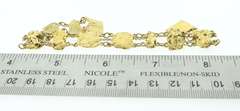 Antique 18k Gold Nugget Chain Bracelet