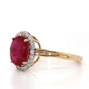 Lavish Ruby and Diamond 14kt Ring