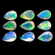 Smoldering 2.20ct unheated faceted Jelly Opal set