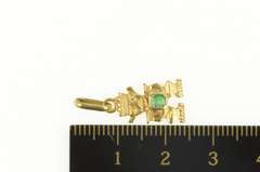 18K Yellow Gold Emerald Peruvian Peru Traditional Figure Charm/Pendant