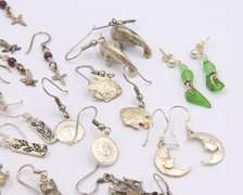 Big Group Lot of Vintage Sterling Silver Earrings