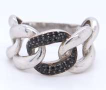Sterling Silver Flat Curb Link Ring