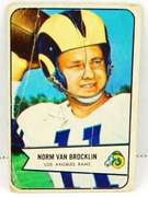 Norm Van Brocklin 1954 Bowman Football Card
