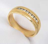 Easy to Wear 14k Man's Diamond Band