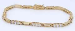 Vintage Sterling Silver Cubic Zirconia Bracelet