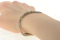 Platinum 2.39 Ctw Art Deco VS Diamond Encrusted Tennis Bracelet