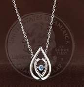 Glimmer in My Heart Blue Topaz Pendant