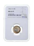 MS65 FT 1961-D Roosevelt Dime - Graded NGC