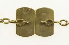 14K Yellow Gold Victorian Scottish Armstrong Clan Crest Cuff Links