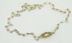 Pretty Sterling Filigree Ankle Bracelet