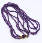 Fantastic Amethyst Multi Strand Beads Necklace