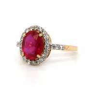Stunning Ruby and Diamond 14kt Ring