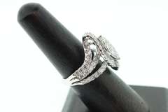 LADIES 14K WHITE GOLD AND 3.50 CARAT DIAMOND RING