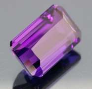 25.20ct emerald cut purple created Amethyst