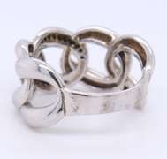 Sterling Silver Flat Curb Link Ring