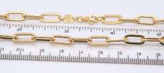 Gorgeous 18kt Yellow Gold Paperclip Chain Neckalce
