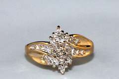 Delicate Diamond Ring in 10k