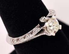 Beautiful Approx. 0.71CTS Diamond Ring in 14K White Gold