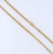 Simple Yellow Gold Rope Chain Necklace