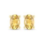 Plated 18KT Yellow Gold 0.86ctw Citrine Earrings