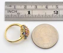 Four Colors of Sapphires Flower Rong