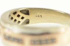 10K White Gold Black Diamond Two Tone Mens Wedding Ring