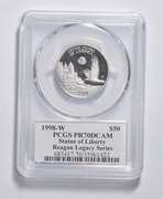 PR70UCAM 1998-W $50 Statue Of Liberty 1/2 Oz .999 Platinum - PCGS
