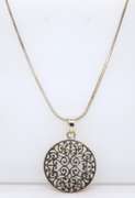 Vintage Italian Sterling Silver Pendant on Snake Chain Necklace