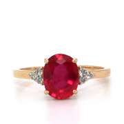 Enchanting Ruby and Diamond 14kt Ring